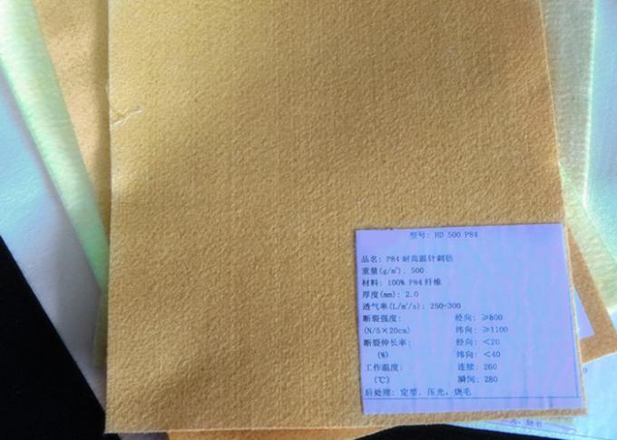 P84 폴리이미드 바늘은 고온 시멘트의 펄스-젯 주머니 흡진기를 위한 구성을 느꼈습니다